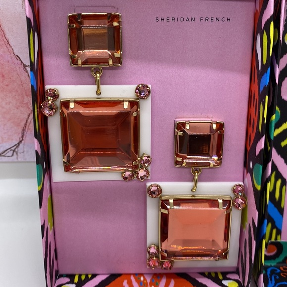 Sheridan French Pink Drop Earrings - Picture 3 of 7